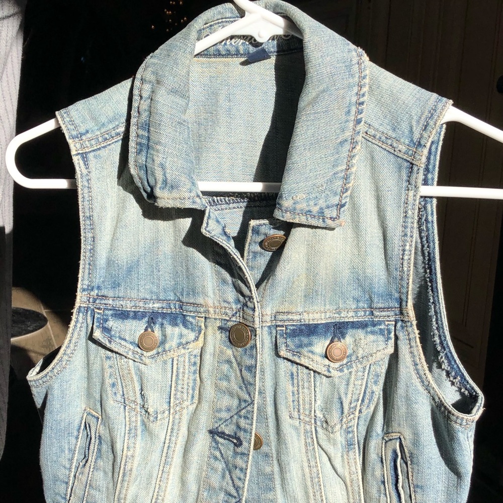 Light blue jean vest from American Eagle